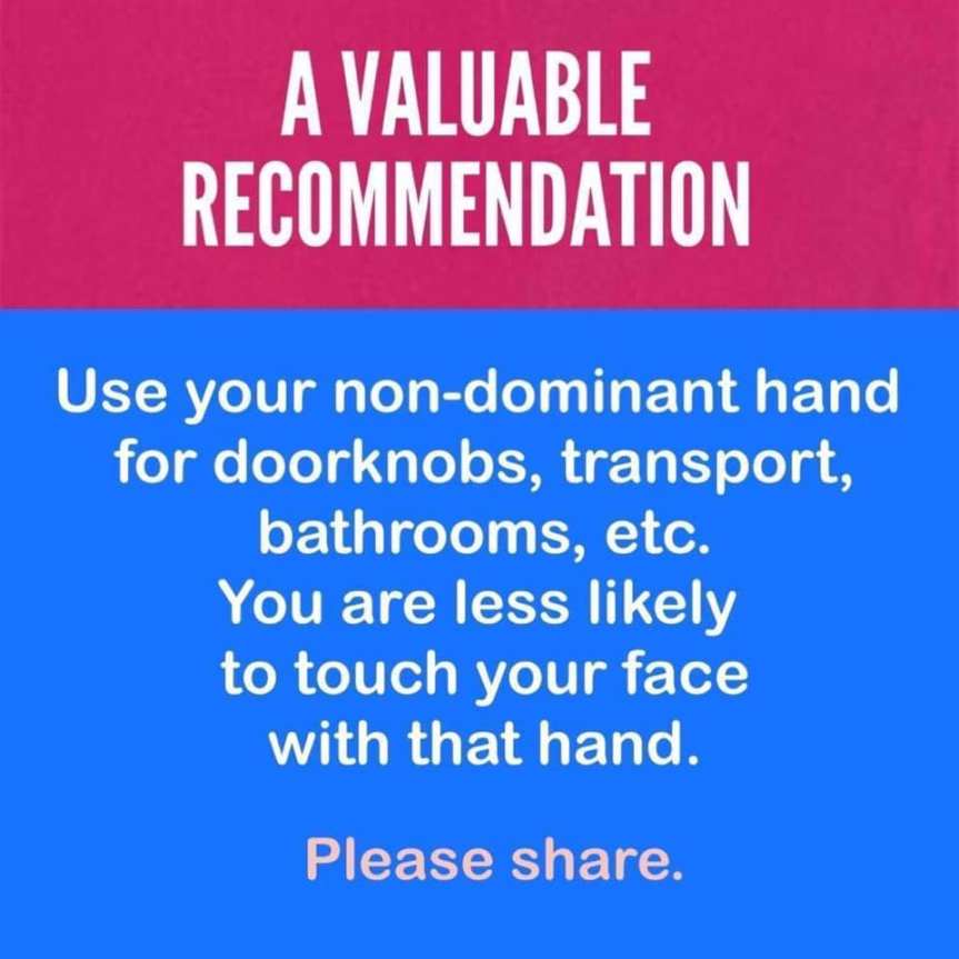 Text: Use your non-dominant hand.